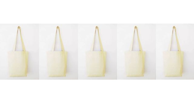 Canvas Tote Bags - Medium Size Set of 5 Pcs