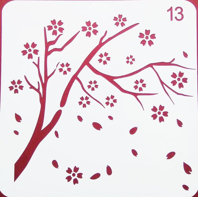 Imported Stencils- 5"*5"- Floral Branches