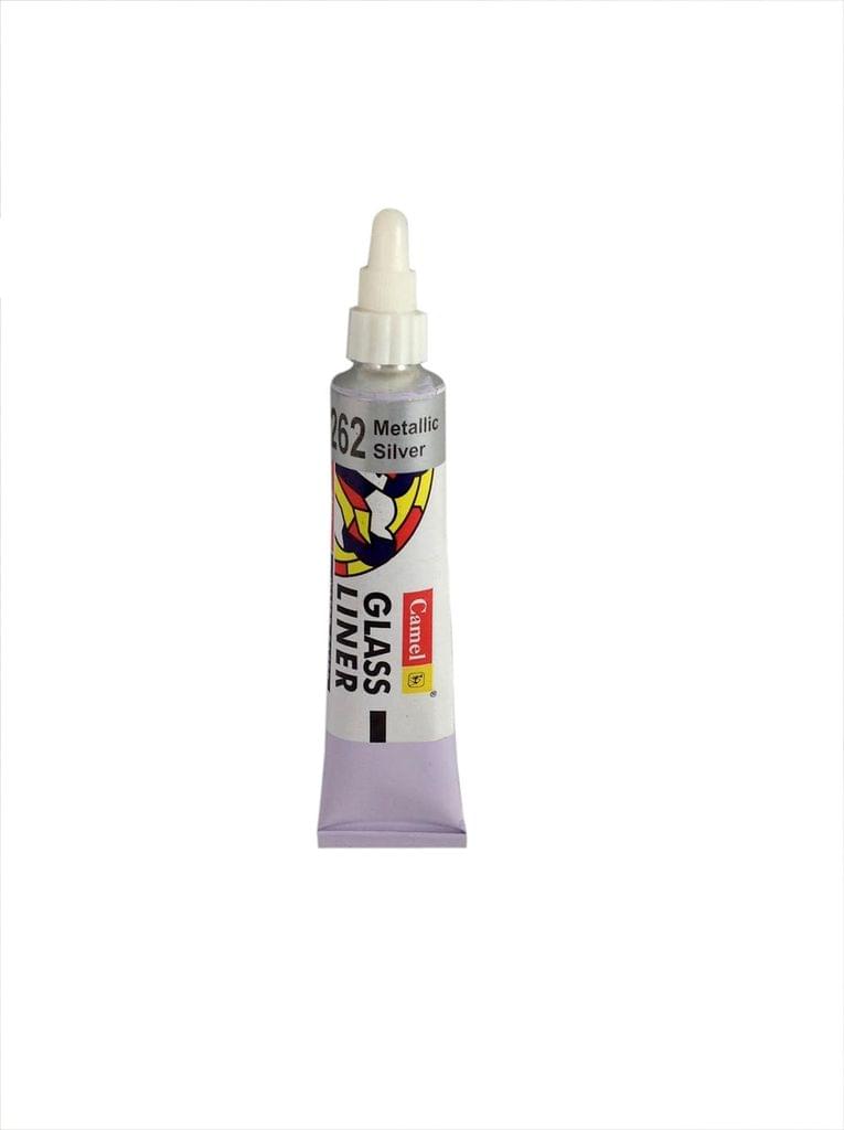 Camlin Glass Liner Water Based - 262 Metallic Silver - 20 Ml Tube
