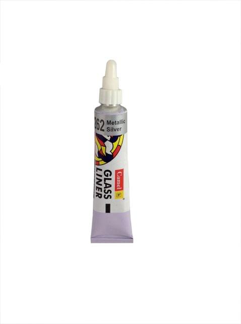 Camlin Glass Liner Water Based - 262 Metallic Silver - 20 Ml Tube