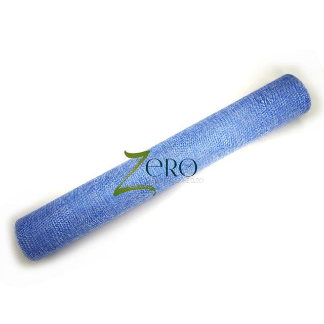 Natural Jute Burlap Mesh Fabric Sheet Roll - 19 Inches By 197 Inches - Ultramarin Color