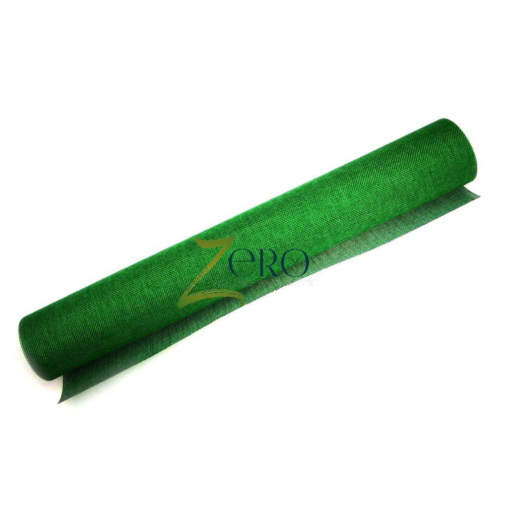 Natural Jute Burlap Mesh Fabric Sheet Roll - 19 Inches By 197 Inches - Emerald Color