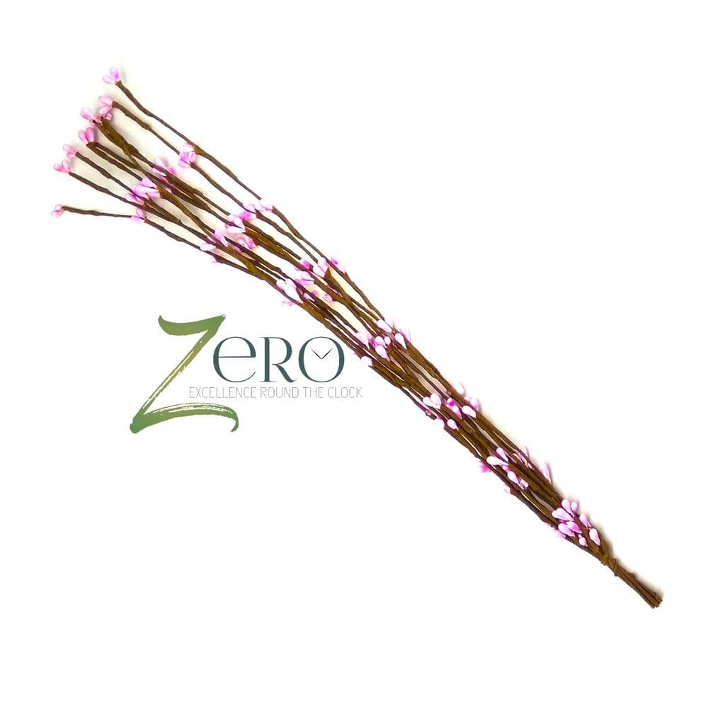 Bunch of 10 Pcs Two Tone Pollan Sticks Dual Color - Light Pink And White