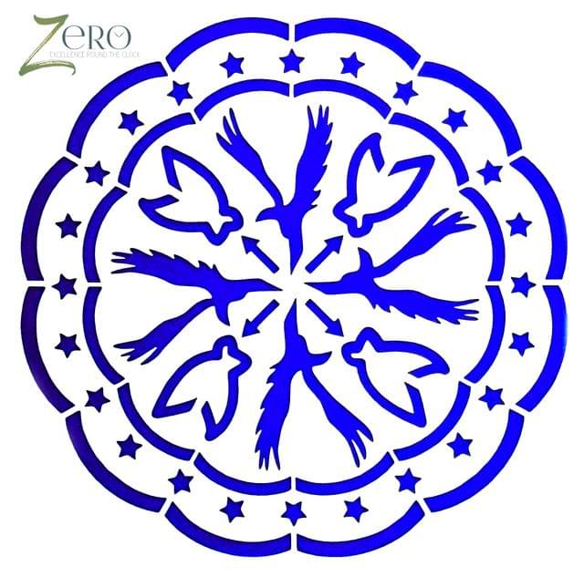Imported Stencils- 5"*5"- Bird Graphic Mandala Design Background 1