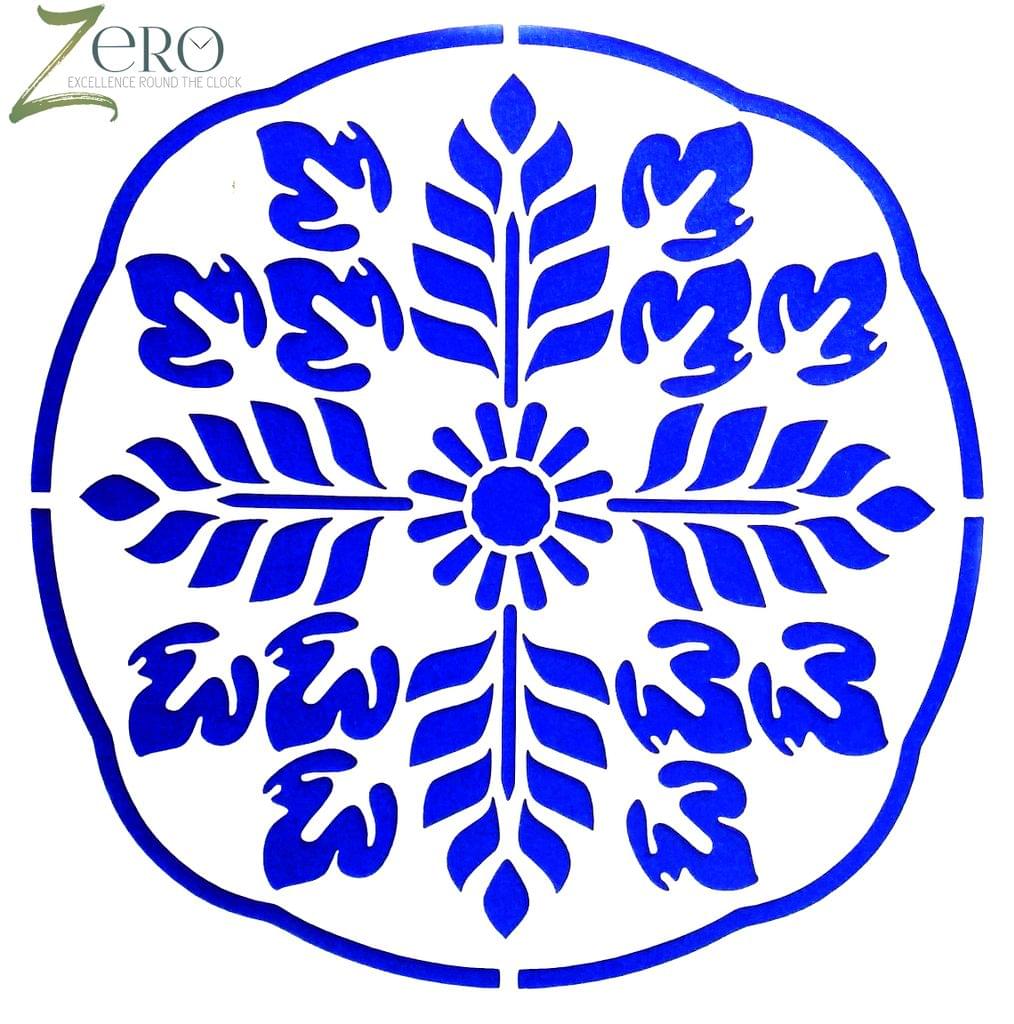 Imported Stencils- 5"*5"- Leafy Graphic Mandala Design Background 1