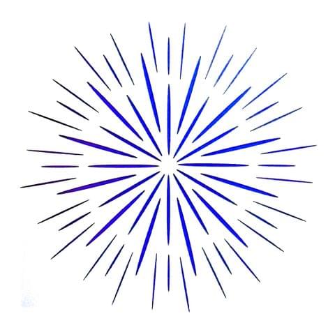 Imported Stencils- 5"*5"- Radial Line Graphic Mandala Design Background 2