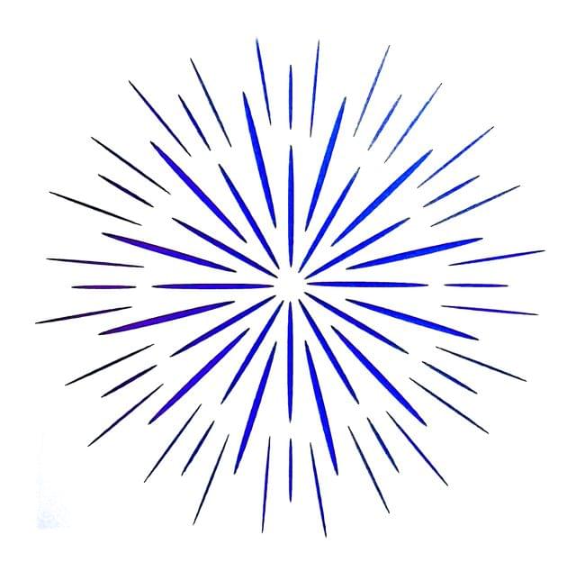 Imported Stencils- 5"*5"- Radial Line Graphic Mandala Design Background 2