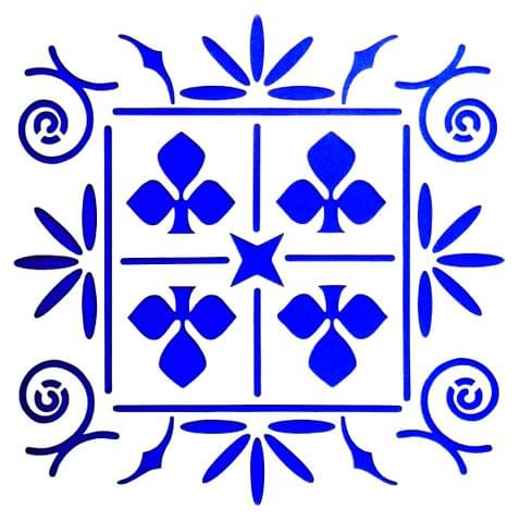 Imported Stencils- 5"*5"- Floral Graphic Mandala Design Background 31