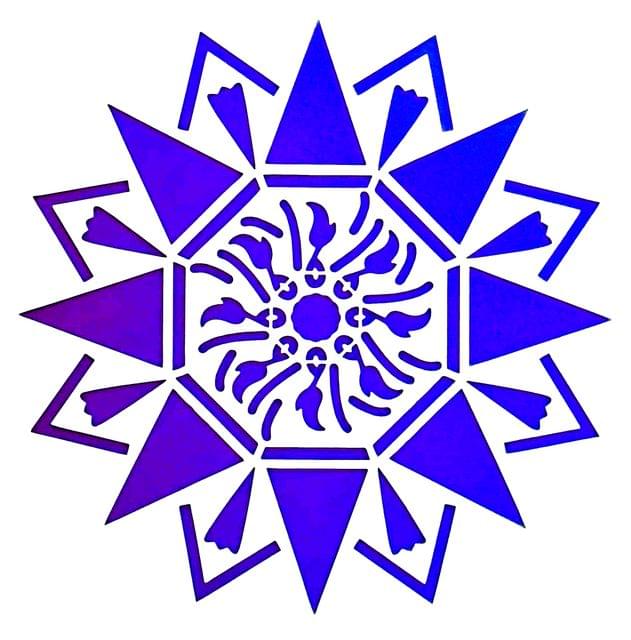 Imported Stencils- 5"*5"- Triangular Graphic Mandala Design Background