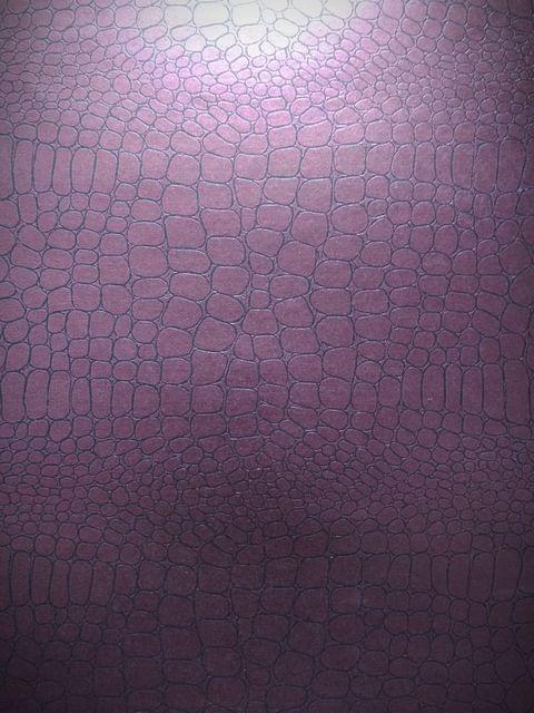Brand Zero - Faux Leather Paper - Metallic Dark Violet Color Design 1 (Set of 5 Sheets)