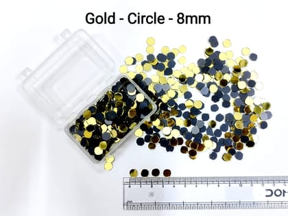Gold Mirror Cutouts for Lippan Art - Circle Shape - 8mm - Select Your Quantity