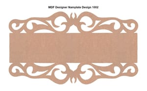 Brand Zero MDF Designer Name Plate Base - Design 1002 - Select Your Preference Of Size & Thickness