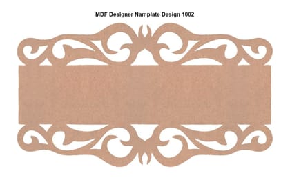 Brand Zero MDF Designer Name Plate Base - Design 1002 - Select Your Preference Of Size & Thickness