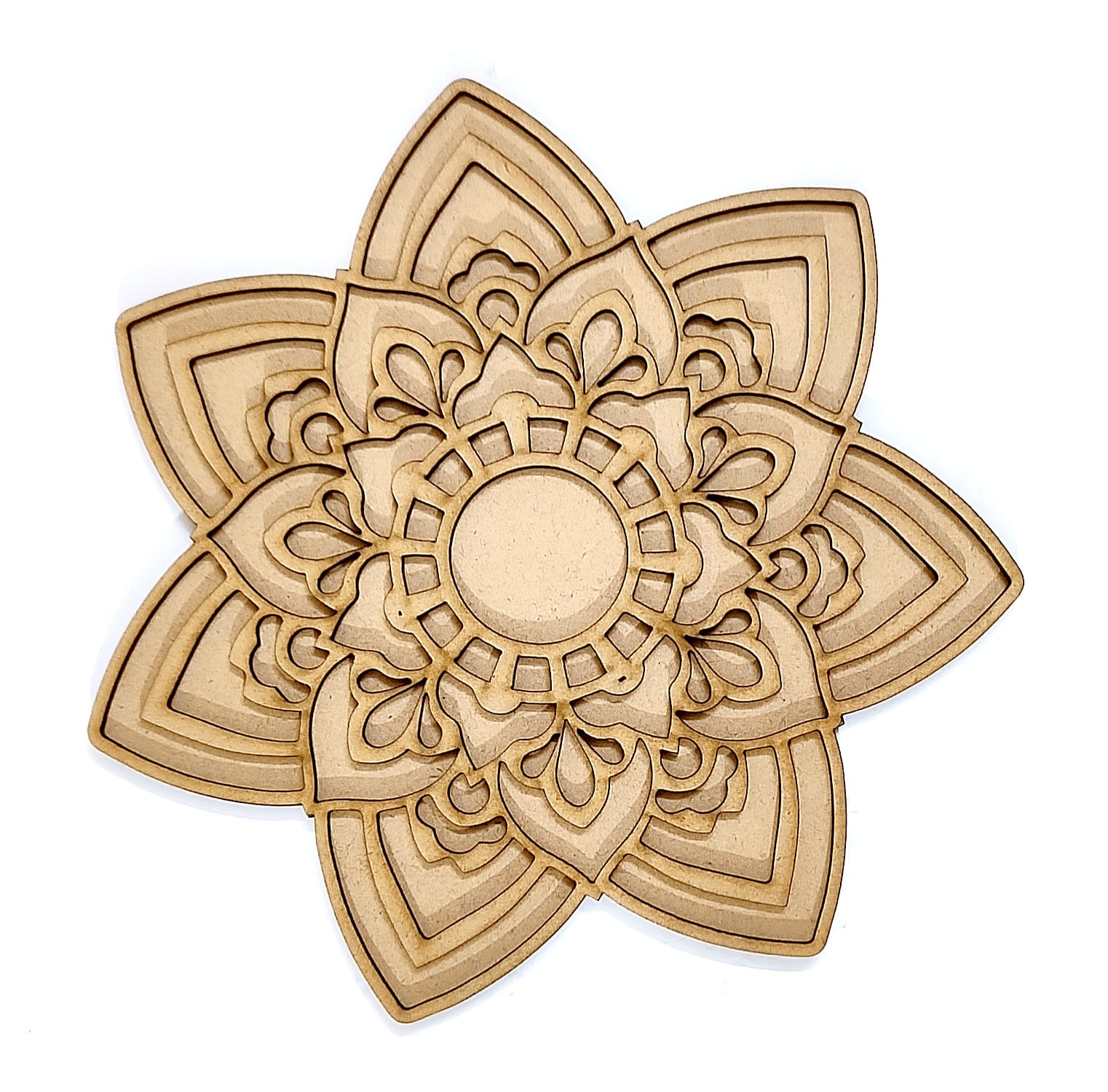 Brand Zero Double Layer MDF Rangoli Base - Design 1001 - Select Your Preference Of Size & Thickness