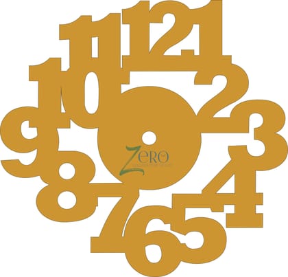 Brand Zero MDF Circular Number Welded Clock Base- 12 Inches Diameter