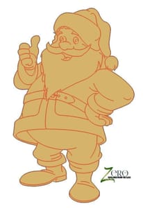 Brand Zero Pre Marked MDF Base - Santa Claus Design 2 - Select Your Preference Of Size & Thickness