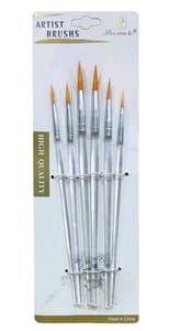Artist Round Brushes - 6 brush