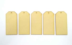MDF Small Size Book Mark Tags Set of 5 Pcs - 2.5 Inches by 5.0 Inches