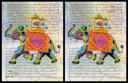 Brand Zero Luxury Speciality Decoupage Paper- Ethnic Elephant 1