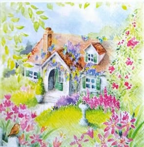 Decoupage Napkin / Tissue papers - 33cm by 33cm - Dream House