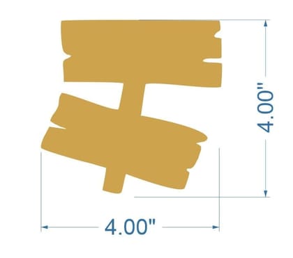 Brand Zero MDF 2 Plank Fridge Magnet Base Design 1 - Size: 4.0 Inches by 4.0 Inches And 4.0 mm Thick