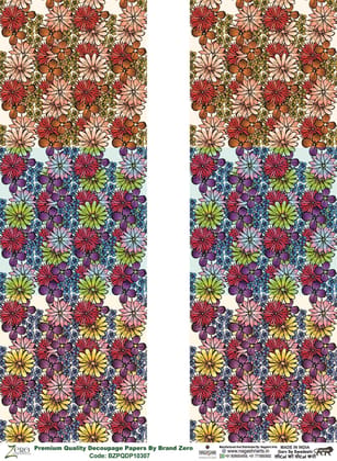 Brand Zero Premium Quality Decoupage Paper Pack of Two - Design Code: BZPQDP10307