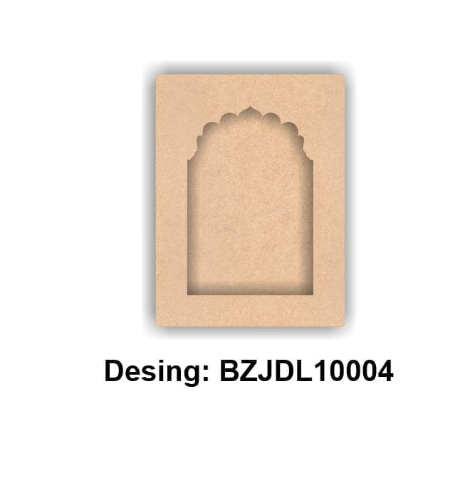 Brand Zero Plain MDF Diy Jharokha Bases Double Layer -  Design BZJDL10004 - Select Your Preference Of Size & Thickness