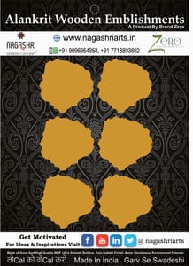 Brand Zero MDF Agata Geode Coaster Design 1 - Pack of 6 Pcs - 2.5mm Thickness