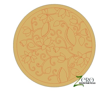 Brand Zero Pre Marked MDF Base - Swirly Lotus Desing1 - Select Your Preference Of Size & Thickness Brand Zero Pre Marked MDF Base - Swirly Lotus Desing1 - Select Your Preference Of Size & Thickness