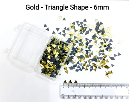 Gold Mirror Cutouts for Lippan Art - Triangle Shape - 6mm - Select Your Quantity