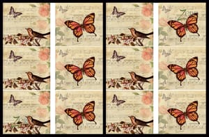 Brand Zero Luxury Speciality Decoupage Paper - Bird & Butterfly