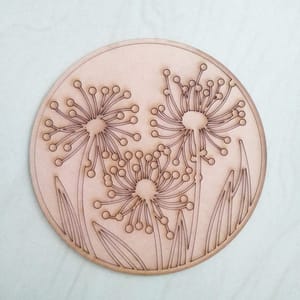 Brand Zero Pre Marked MDF Base - Floral Design 1 - Select Your Preference Of Size & Thickness