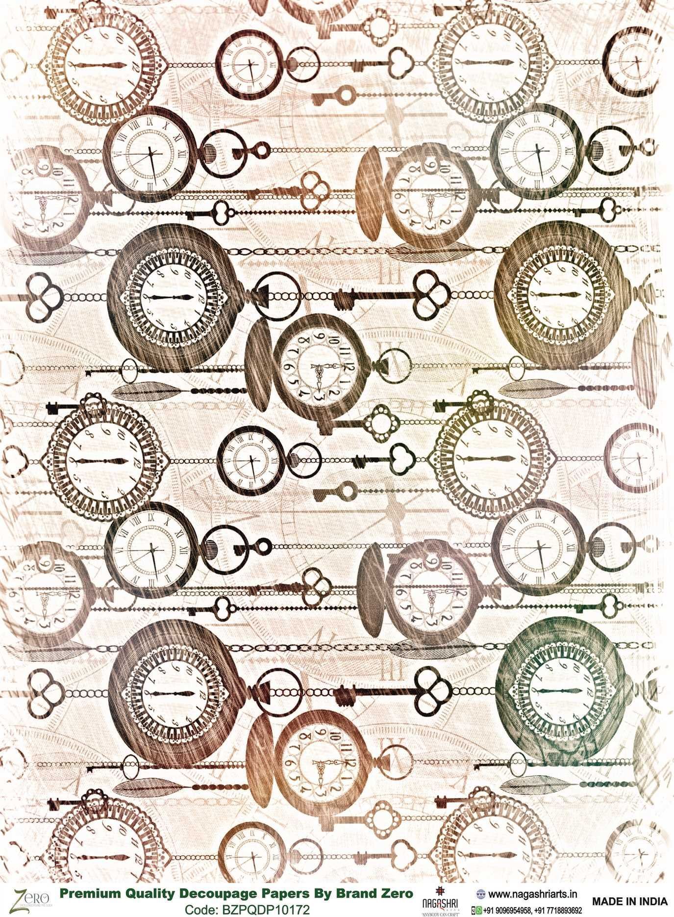 Brand Zero Premium Quality Decoupage Paper Pack of Two - Design Code: BZPQDP10172