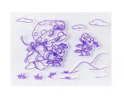 Clear Stamps Imported - Girl In A Garden 7cm * 10cm Clear Stamps Imported - Girl In A Garden 7cm * 10cm