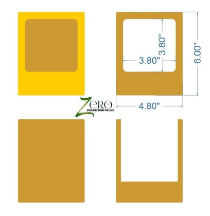 Brand Zero MDF Photo Frame Design 10 - 4.8 Inches By 6 Inches