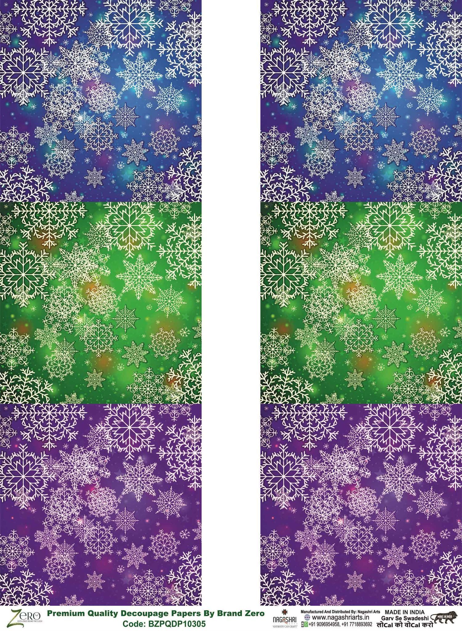 Brand Zero Premium Quality Decoupage Paper Pack of Two - Design Code: BZPQDP10305