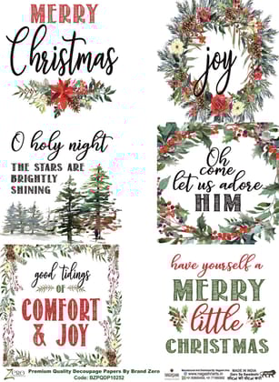 Brand Zero Premium Quality Decoupage Paper Pack of Two - Design Code: BZPQDP10252