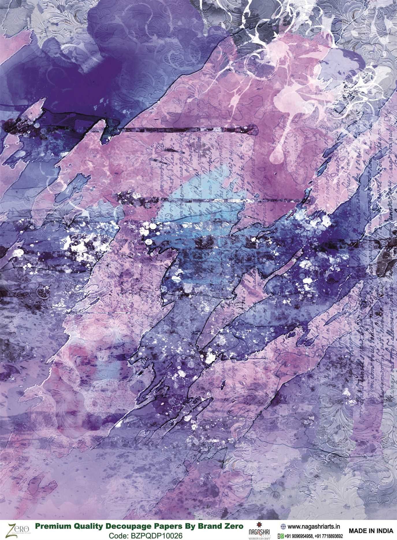 Brand Zero Premium Quality Decoupage Paper Pack of Two - Design Code: BZPQDP10026