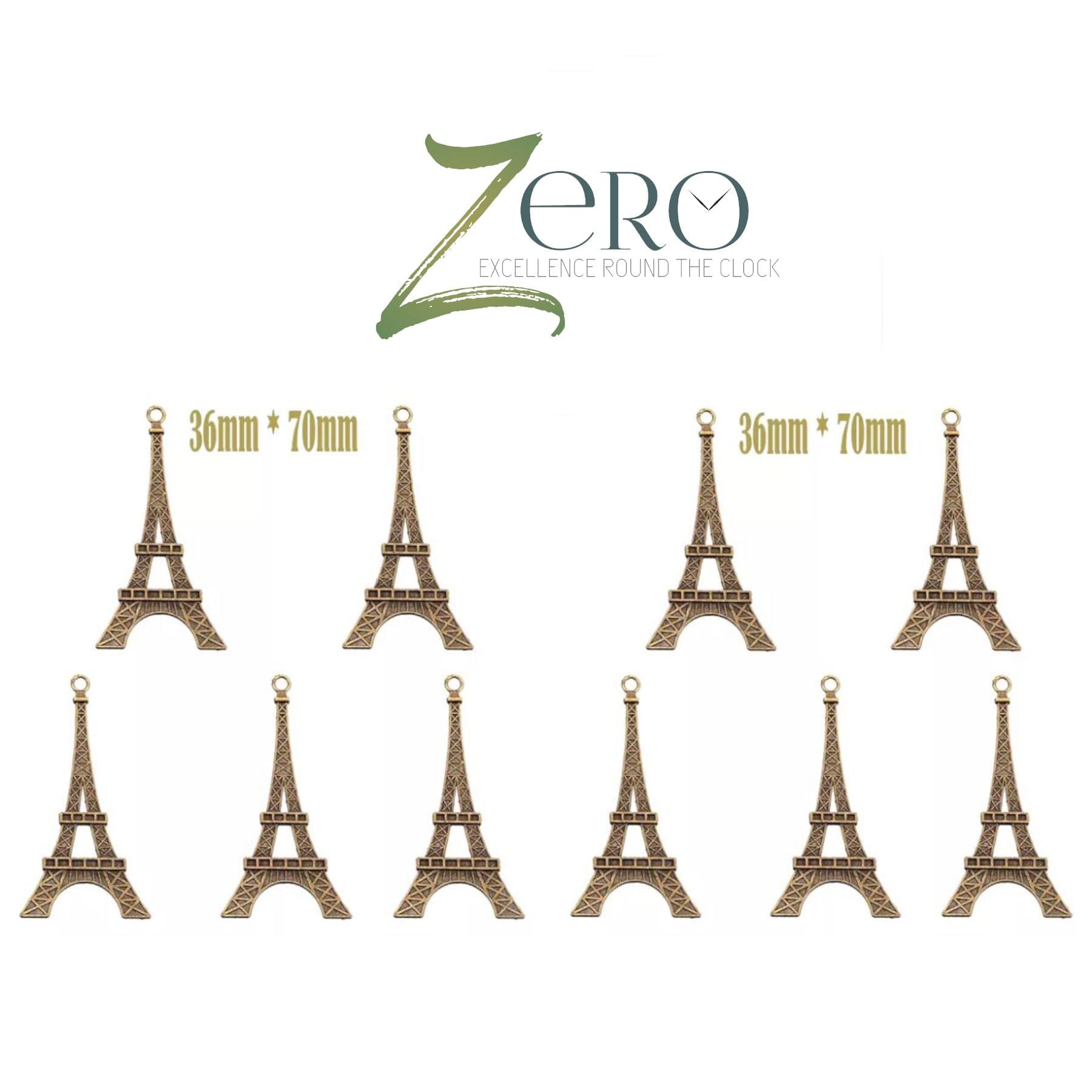 Brand Zero Metal Charms - Eiffel Tower Set of 10 Pcs - 36mm*70mm