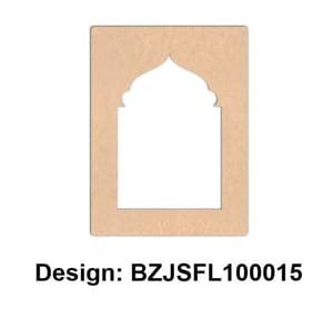 Brand Zero Plain MDF Diy Jharokha Base - Single Frame Layer - Design BZJSFL10015 - Select Your Preference Of Size & Thickness