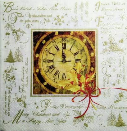 Decoupage Napkin / Tissue papers - 33cm by 33cm - Watch