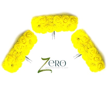 Bunch of 36 Pcs Hand Made Foam Flower Small - Yellow Color