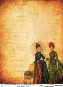 Brand Zero Premium Quality Decoupage Paper Pack of Two - Design Code: BZPQDP10182