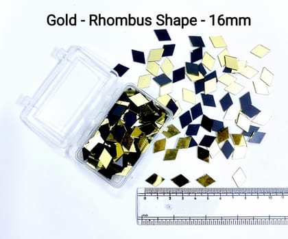 Gold Mirror Cutouts for Lippan Art - Rhombus Shape - 16mm - Select Your Quantity Gold Mirror Cutouts for Lippan Art - Rhombus Shape - 16mm - Select Your Quantity