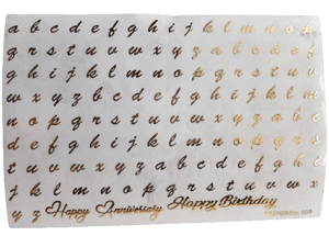 3 D Embossed Mantra Design Sticker 2 - A5 Size