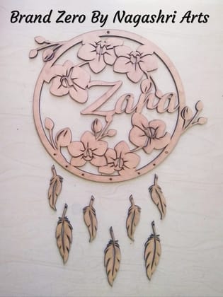 Brand Zero MDF Orchids Flower Personalized Dream Catcher Wall Hanging - Get Yours Done Now