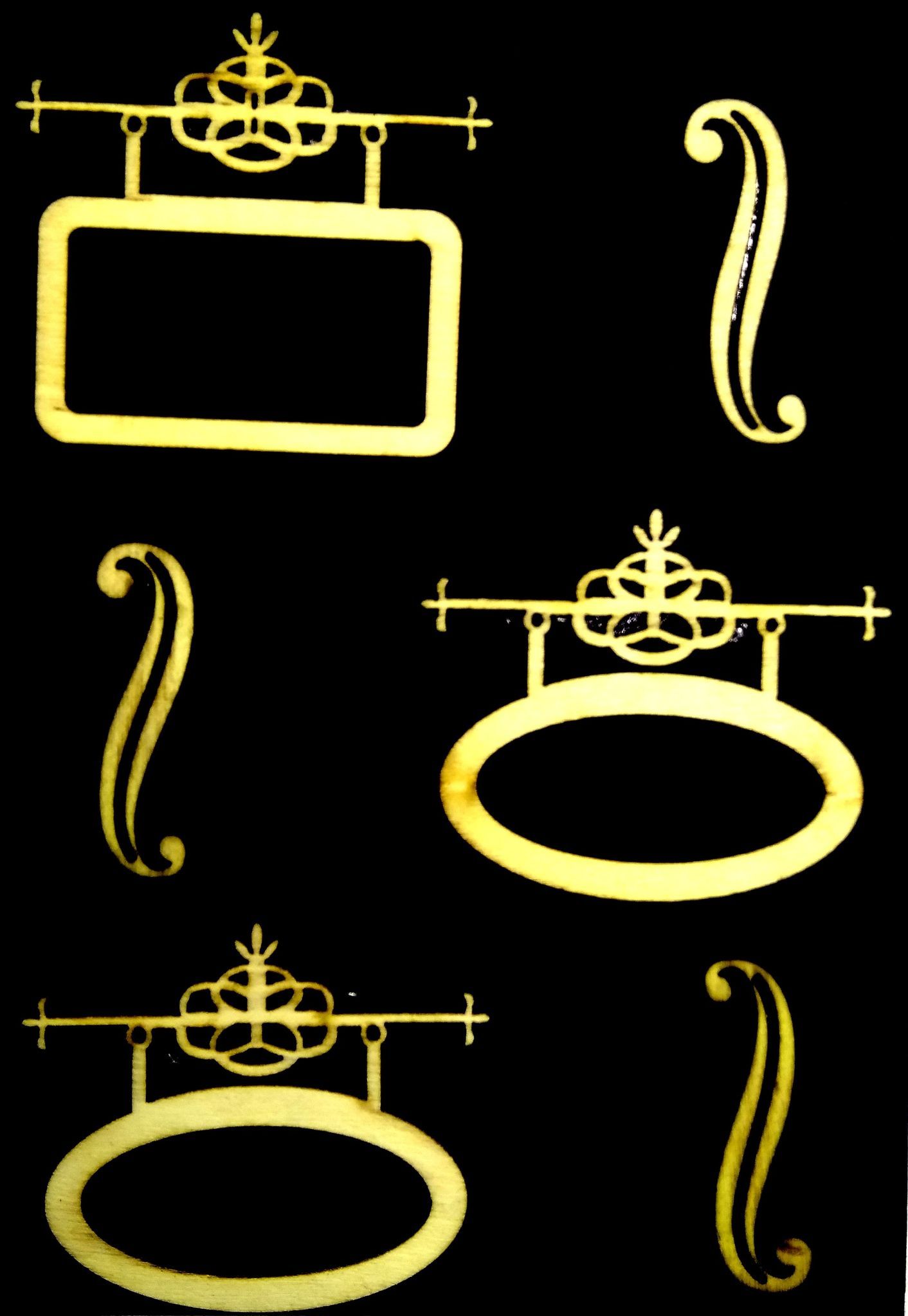 MDF Embellishments- Designs 5