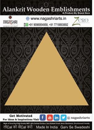 Brand Zero MDF Triangle Plaques - Select Your Preference Of Size & Thickness