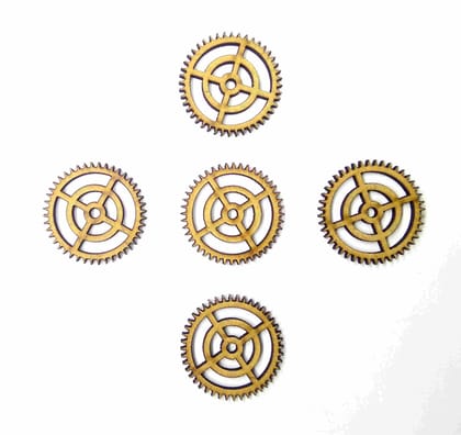 MDF Gears Design 4 - Set of 5 pcs