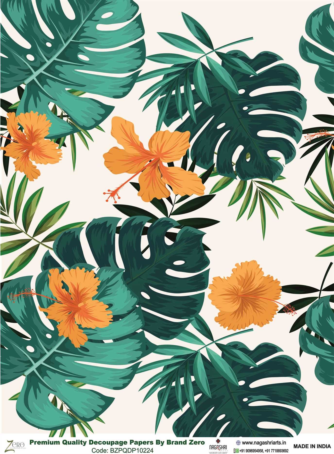 Brand Zero Premium Quality Decoupage Paper Pack of Two - Design Code: BZPQDP10224